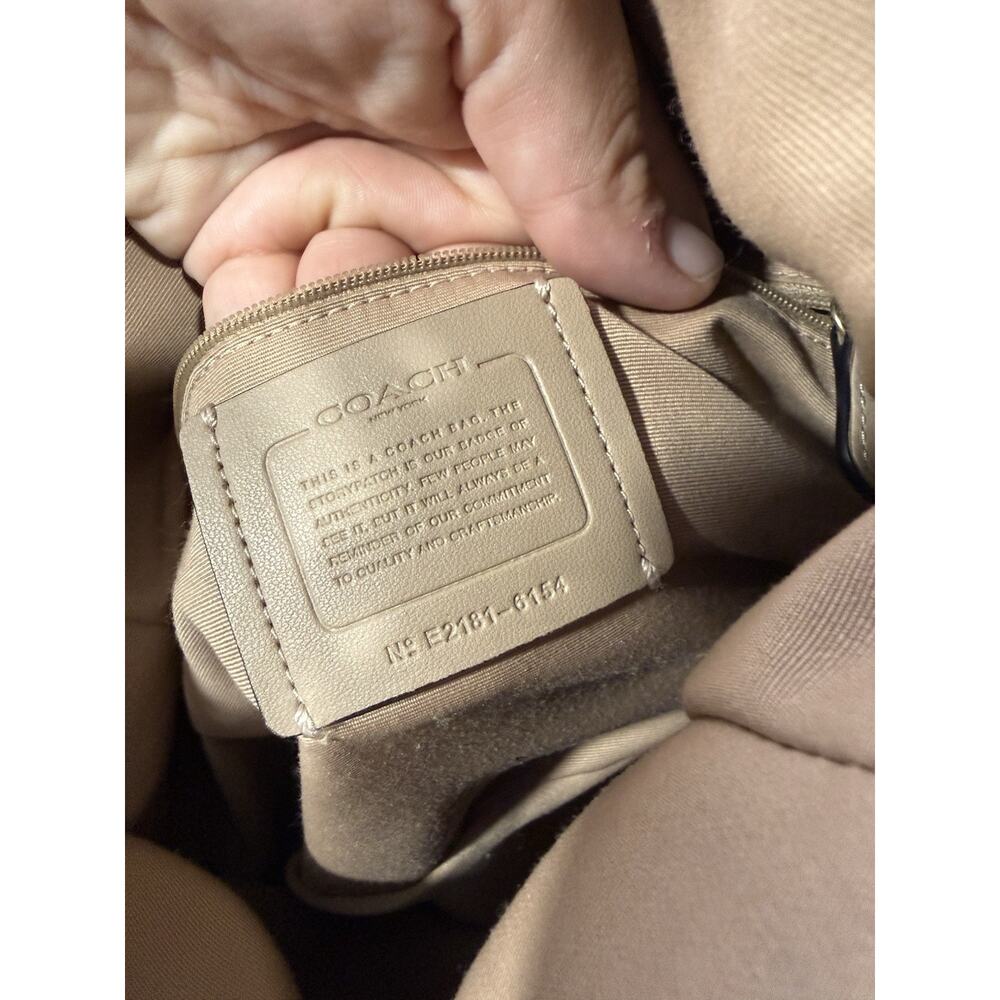 Coach Pennie In Colorblock Pebbled Leather Chalk Multi Shoulder Bag 6154 - Picture 9 of 12